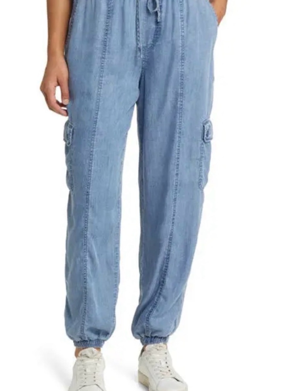 Light Blue Cargo Jogger Pants
